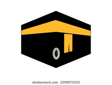 Kabah moslem symbol vector illustration. Black box vector