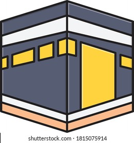 kabah vector flat color icon 