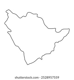 Mapa do distrito de Kabale, divisão administrativa de Uganda. Ilustração vetorial.