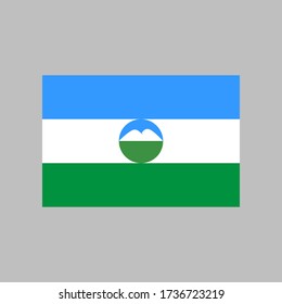Kabardino Balkaria flag vector illustration in high quality for ui and ux, website or mobile application