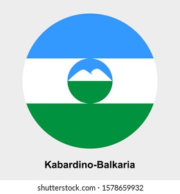 Kabardino-Balkaria flag icon isolated vector illustration