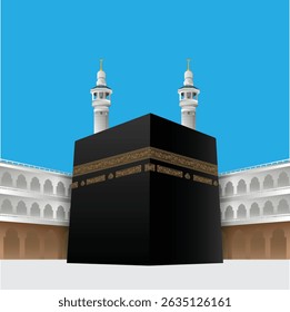 Kabba Background - Hajj Mubarak - Vector Or Eps