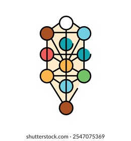 Kabbalah color icon. Judaism religion.Sign for web page, mobile app, button, logo. Vector isolated button. Editable stroke.