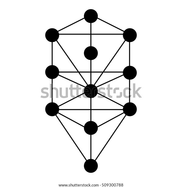 Der Kabbalah Baum Des Lebens Vektorillustration Stock Vektorgrafik Lizenzfrei