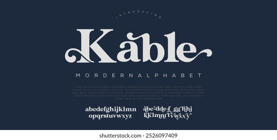  Kable fontes alfabeto moderno. Tipografia minimalista urbana digital fashion futura fonte logotipo criativo.