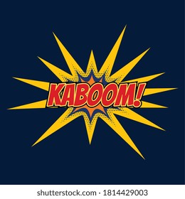 Kaboom-Chatblase-Ausdruck im Comicstil