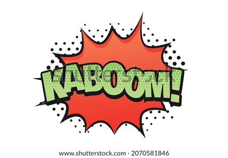 Kaboom comic style word isolated on transparent background