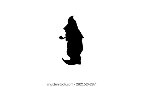 The Kabouter, black isolated vector silhouette