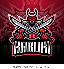 Kabuki esport mascot logo design