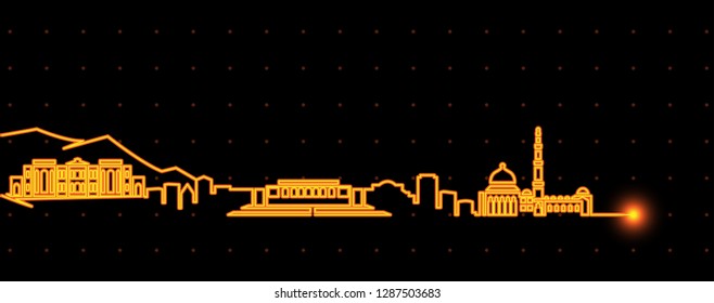 Kabul Light Streak Skyline