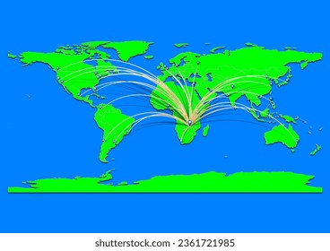 Mapa de Kabwe, Zambia - Mapa conceptual de Kabwe, Zambia en el mapa mundial. Adecuado para conceptos de exportación. El archivo es adecuado para la edición digital y las impresiones de todos los tamaños.