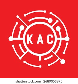 Diseño de letra KAC. Diseño de logotipo de tecnología de letras KAC. Diseño de logo KAC Monogram para un emprendedor y negocio.