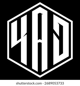 Diseño de letra KAD. Diseño de logotipo de tecnología de letras KAD. Diseño de logo KAD Monogram para un emprendedor y negocio.