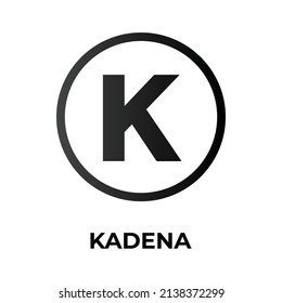 Kadena Cryptocurrency coin icon. KDA coin symbol. Cryptocurrency vector icon. Flat Vector illustration - Vector