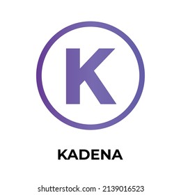 Kadena Cryptocurrency coin icon. KDA coin symbol. Cryptocurrency vector icon. Flat Vector illustration - Vector