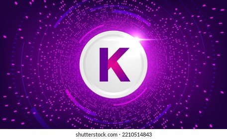 Kadena (KDA) coin cryptocurrency concept banner background.