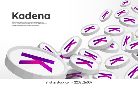 Kadena (KDA) cryptocurrency concept banner background.