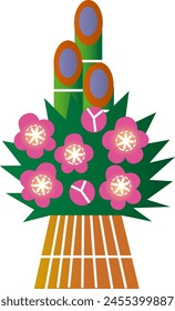 Kadomatsu is a Japanese tradition that is decorated at the entrance during the Japanese New Year.