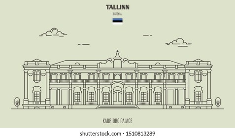 Kadriorg Palace in Tallinn, Estonia. Landmark icon