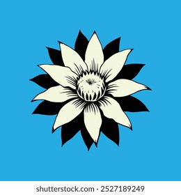 The "Kadupul Flower vector art illustration" is a high-quality, digital graphic design file featuring a detailed and elegant vector representation of the rare and ephemeral Kadupul flower.