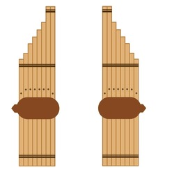 Kaen Or Lao Reed Mouthorgan.Thai Musical Instruments.Bamboo Mouthorgan.Northeastern Thailand.Sign, Symbol, Icon Or Logo Isolated.Flat Design.Clipart.Cartoon Vector Illustration.Graphic.