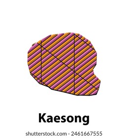 Kaesong map. vector map of North Korea Country colorful design, illustration design template on white background