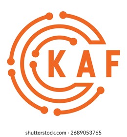 KAF-Buchstabendesign. Logo-Design der KAF-Buchstabentechnologie. KAF Monogram Logo Design für Unternehmer und Unternehmen.
