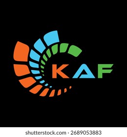 Diseño de letra KAF. Diseño de logotipo de tecnología de letras KAF. Diseño de logo KAF Monogram para un emprendedor y negocio.