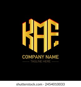 Conception abstraite du logo de la lettre KAF. Conception unique KAF. KAF.
