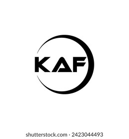 Conception du logo de la lettre KAF, Inspiration pour une identité unique. Élégance moderne et design créatif. Filigrer votre réussite avec le logo Striking this