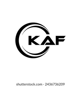 Conception du logo de la lettre KAF, Inspiration pour une identité unique. Élégance moderne et design créatif. Filigrer votre réussite avec le logo Striking this