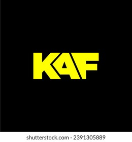 Lettre KAF monogramme typographie logo image vectorielle