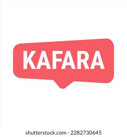 Kafara Red Vector Callout Banner with Information on Making Up Missed Fast Days
