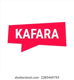 Cartel de la llamada del vector rojo de Kafara con información sobre cómo compensar los días rápidos perdidos