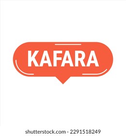 Kafara Red Vector Callout Banner with Information on Making Up Missed Fast Days