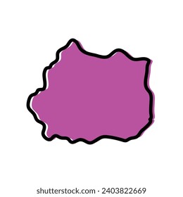 Kaffrine region of Senegal vector map illustration