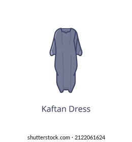 kaftan dress icon in vector. logotype