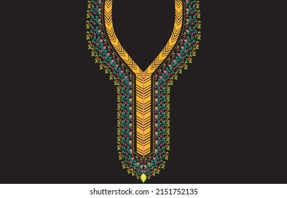 Kaftans with a bright neckline are really popular. Make flower and leaf patterns that resemble a flower necklace that would adorn a woman's tower. Make cultural references on apparel and products.