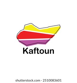 Kaftoun map.vector map of the Lebanon Country. Borders of for your infographic. Vector illustration design template