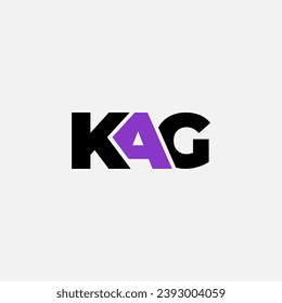 Vector de logotipo de tipografía de monograma de la letra KAG