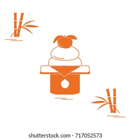 Kagami mochi - traditional New Year treats in Japan. Festive traditions of different countries. 