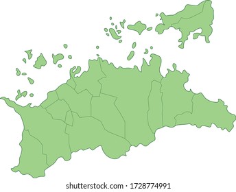 Kagawa map (color can be changed)