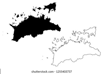 Kagawa Prefecture (Administrative divisions of Japan, Prefectures of Japan) map vector illustration, scribble sketch Kagawa map