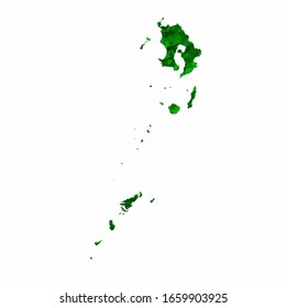 Icono verde de la prefectura del Mapa de Kagoshima