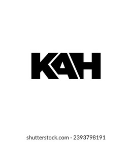 KAH letter monogram typography logo vector