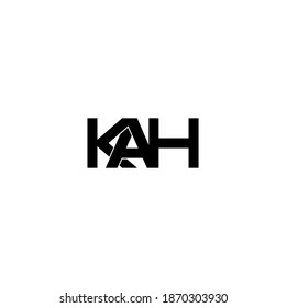 kah letter original monogram logo design