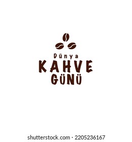 Dünya Kahve Günü
vector coffee bean. translation: world coffee day