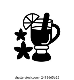 Kahwa Glyph Icon, Vector illustration