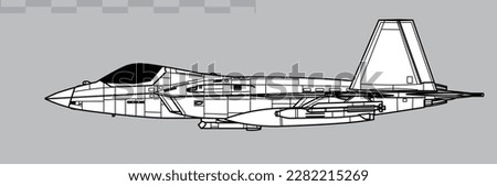KAI KF-21 Boramae. Vector drawing of multirole stealth combat aircraft. Side view. Image for illustration and infographics. 