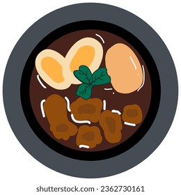 Kai pa loh cartoon in icon style	